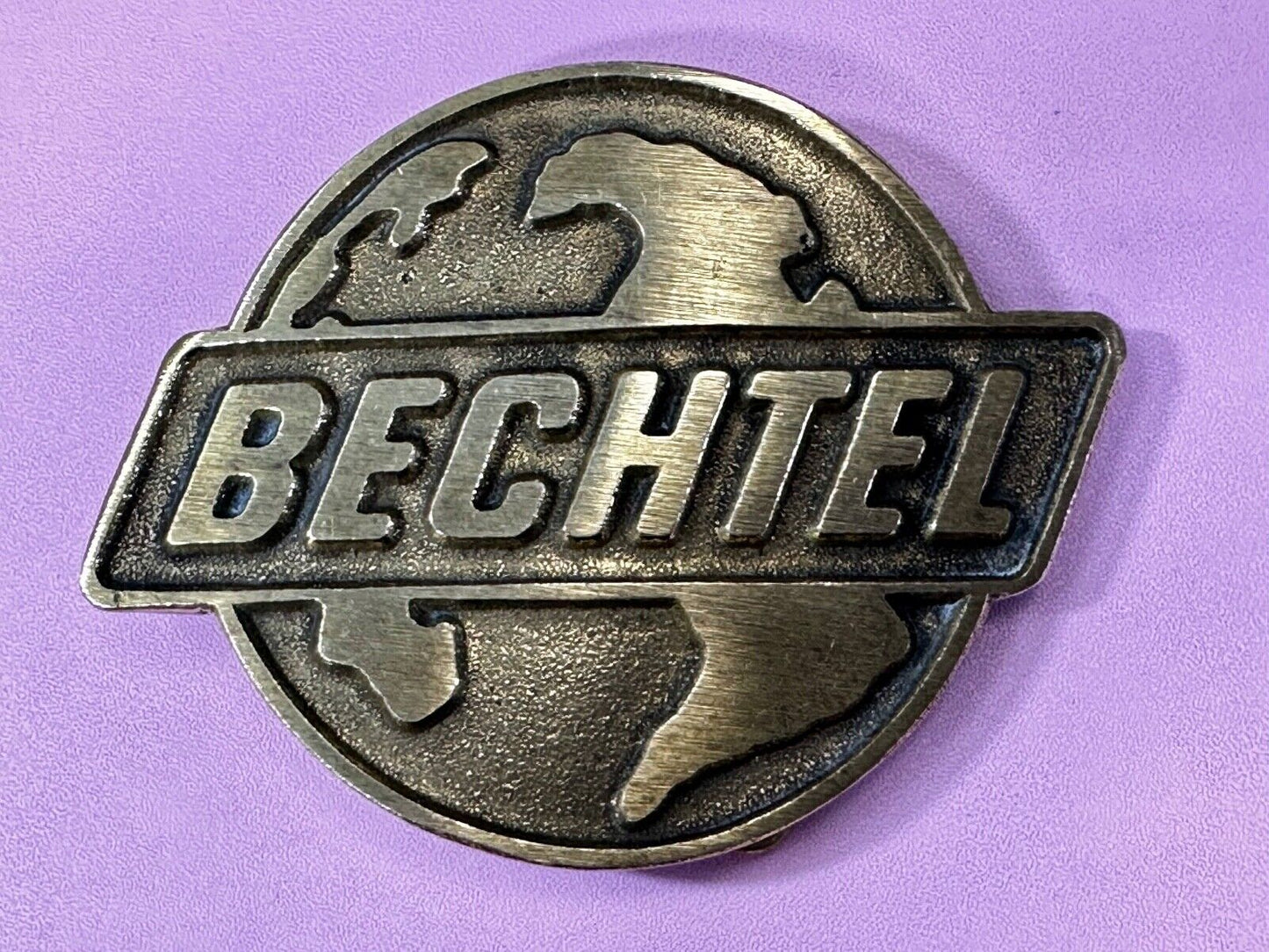 BECHTEL Engineering Construction Company Add Promo Dynabuckle Brass Belt Buckle
