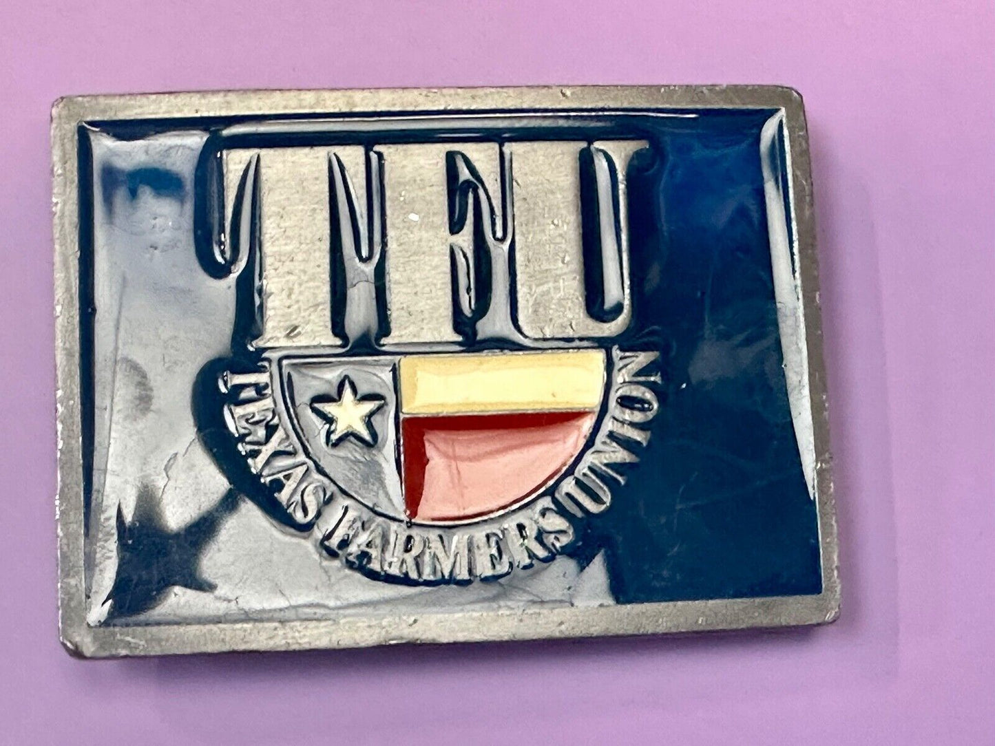belt buckle Texas Farmers Union