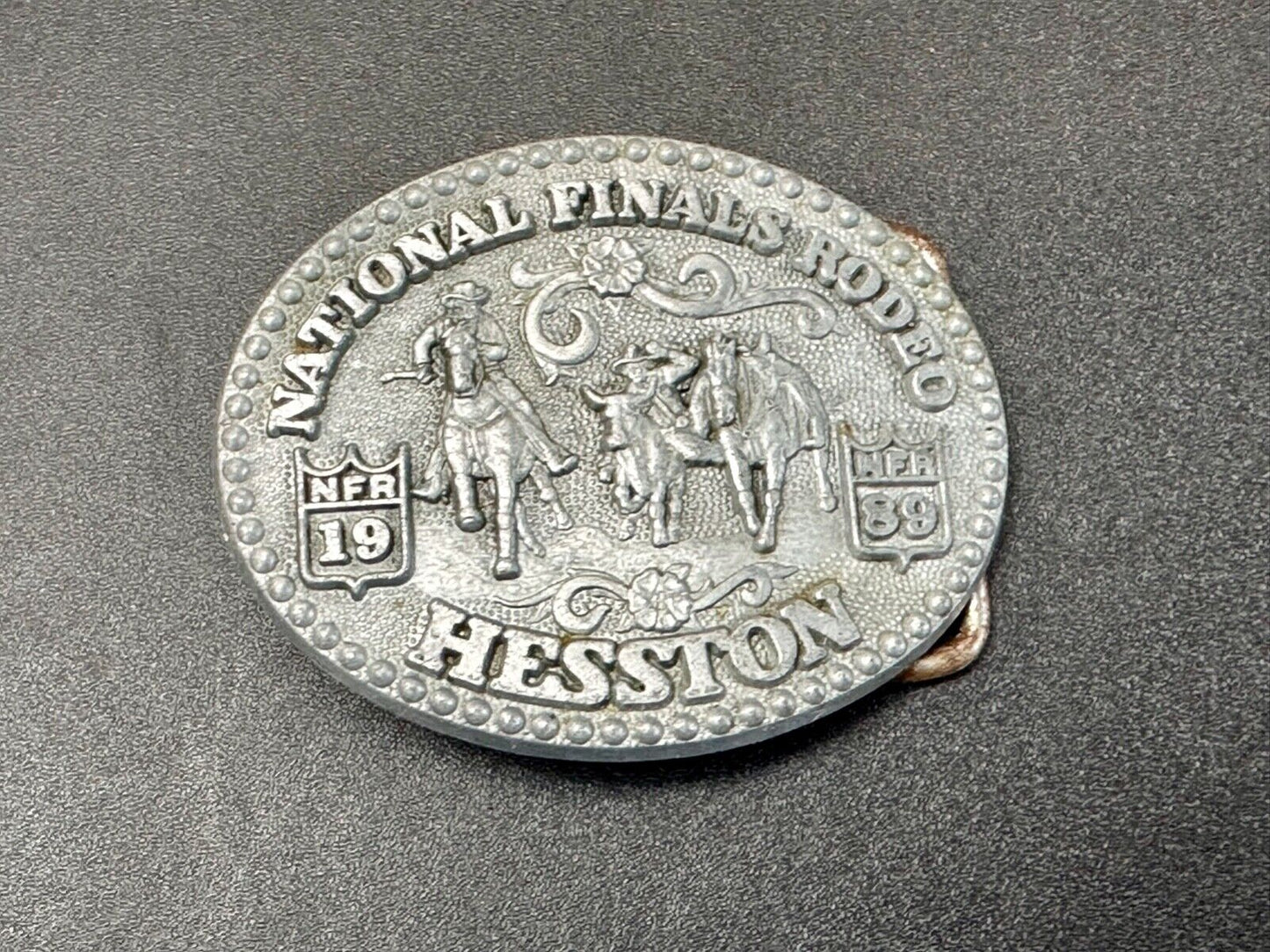 1989 Hesston Youth (small) NFR National Finals Award Design Medals Belt Buckle