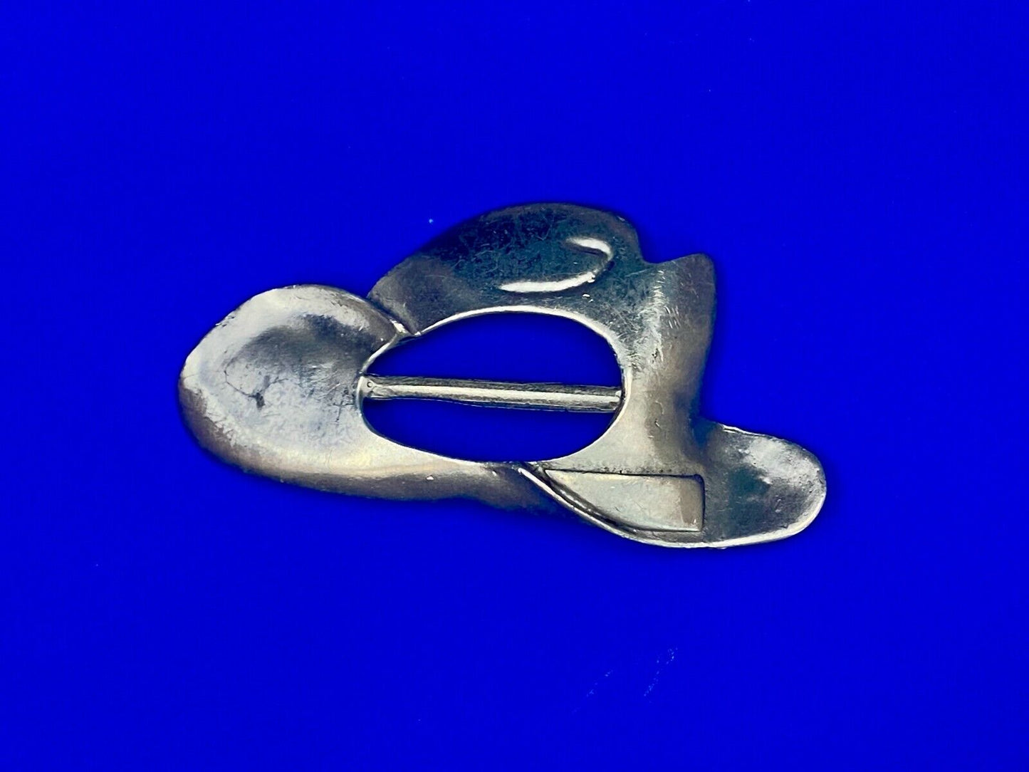 Vintage Cowboy Hat Silver Tone Western Belt Slide Buckle By Ultracraft
