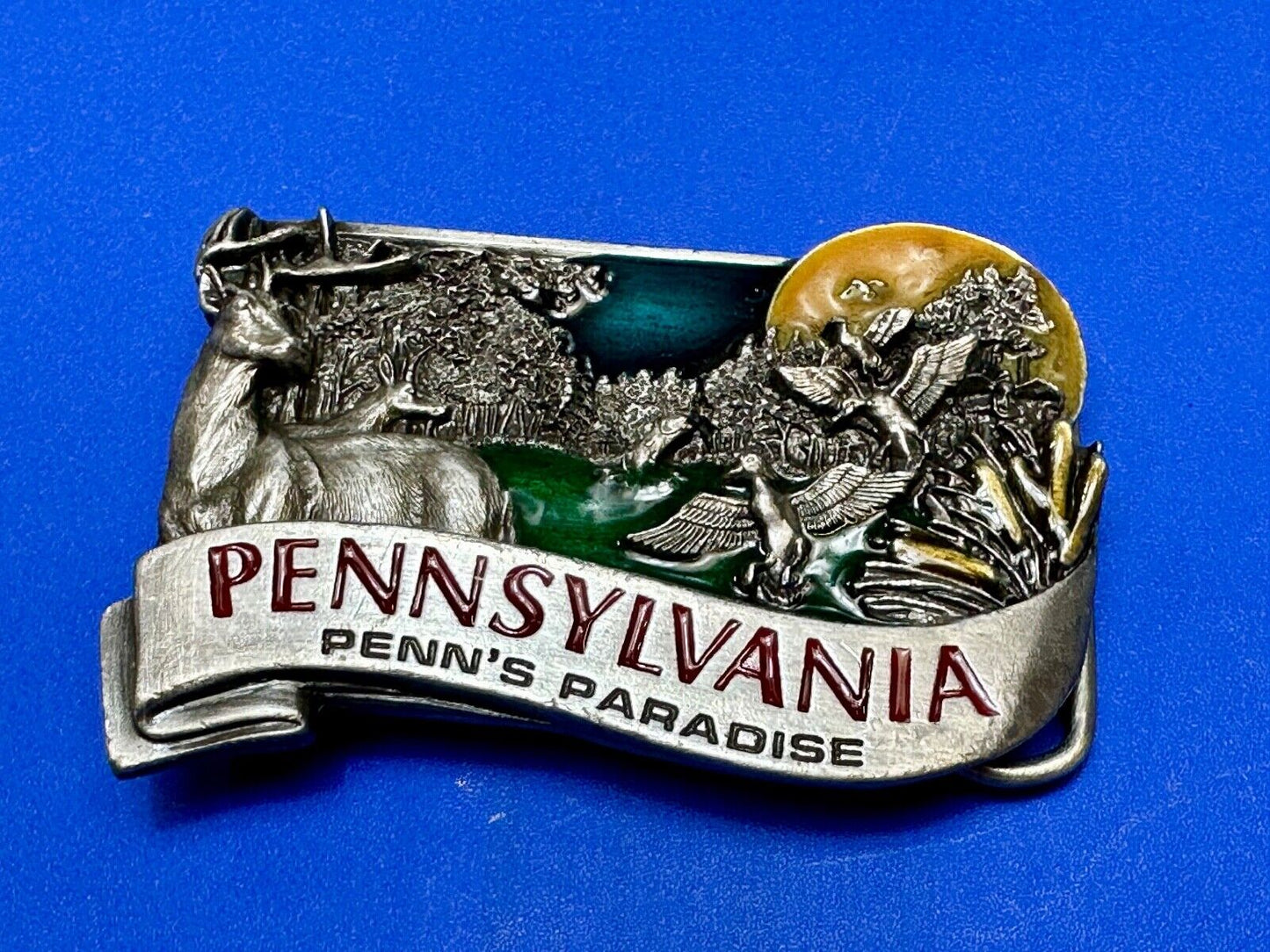 The Great State of Pennsylvania PA - Penn's Paradise Bergamot Belt Buckle
