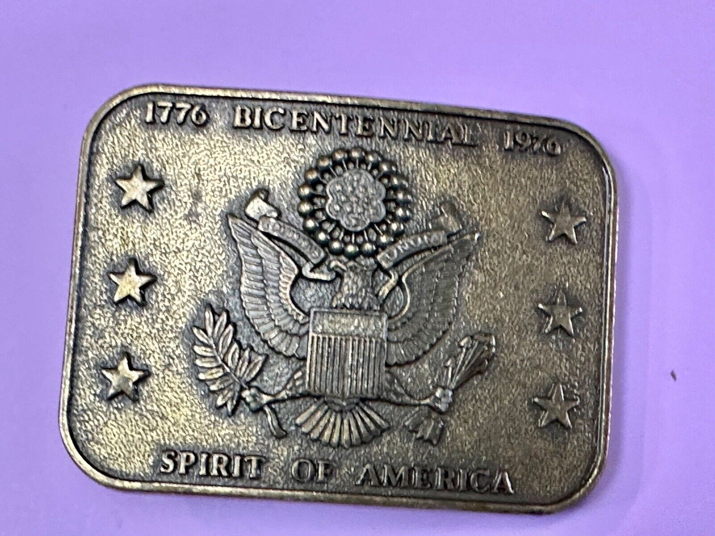 The Spirit of 76 - Patriotic American Eagle Emblem Seal vintage belt buckle