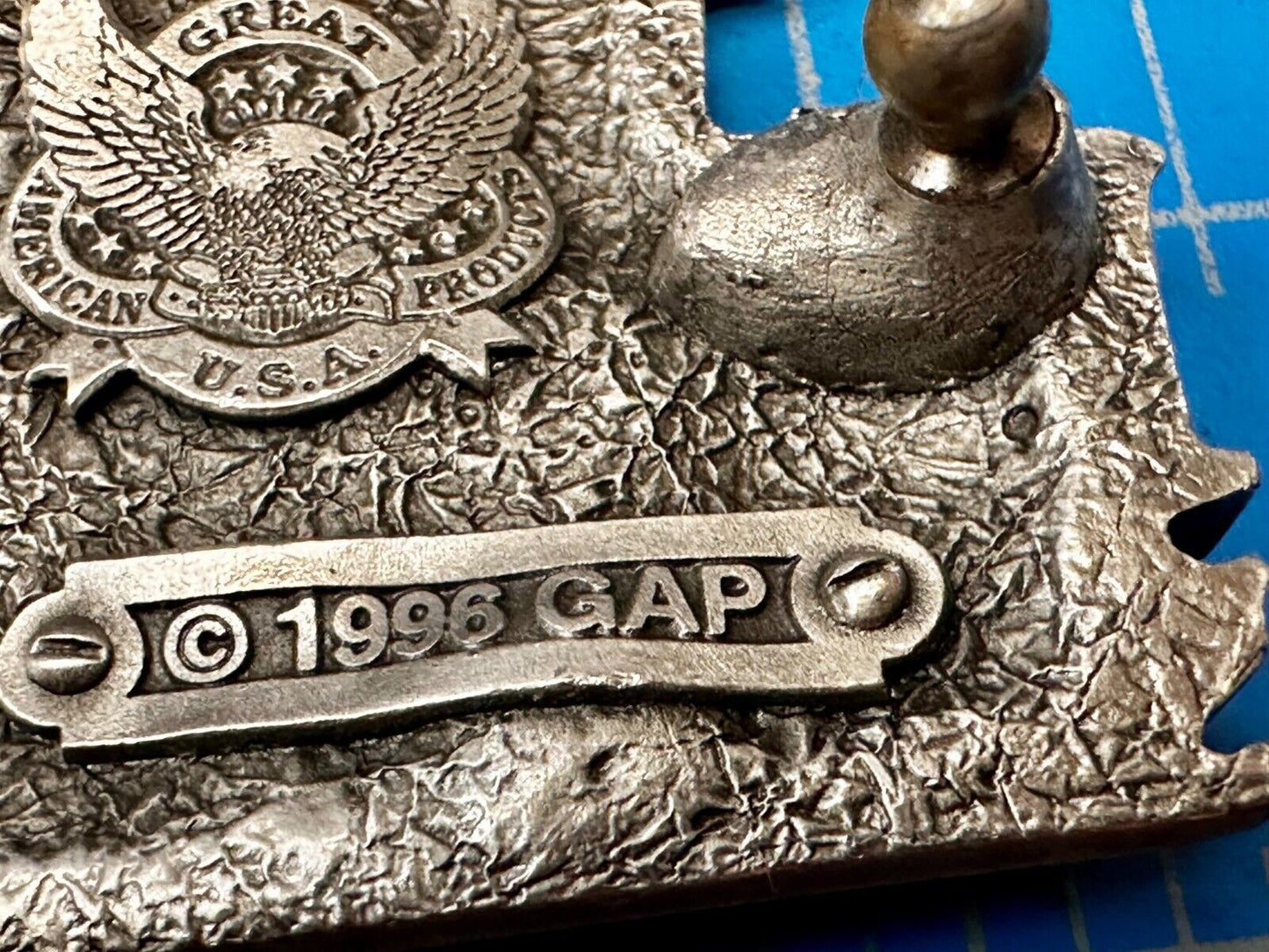 Train Locomotive Steam Engine RailRoad 1986 Great American Products Belt Buckle