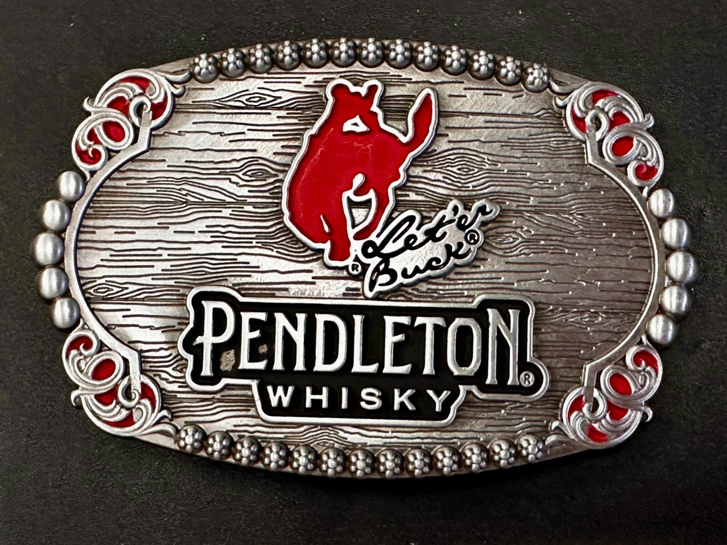 2023 Pendleton Whiskey Let'er Buck Rodeo Cowboy Montana Silversmiths Belt Buckle