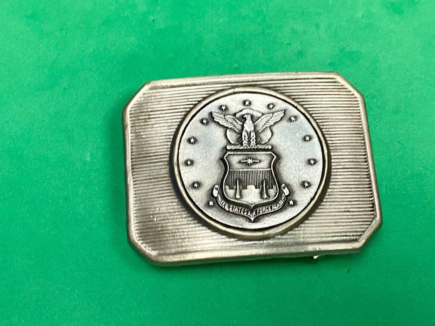 United States Air Force Academy Genuine Pewter Medallion Belt Buckle Fort