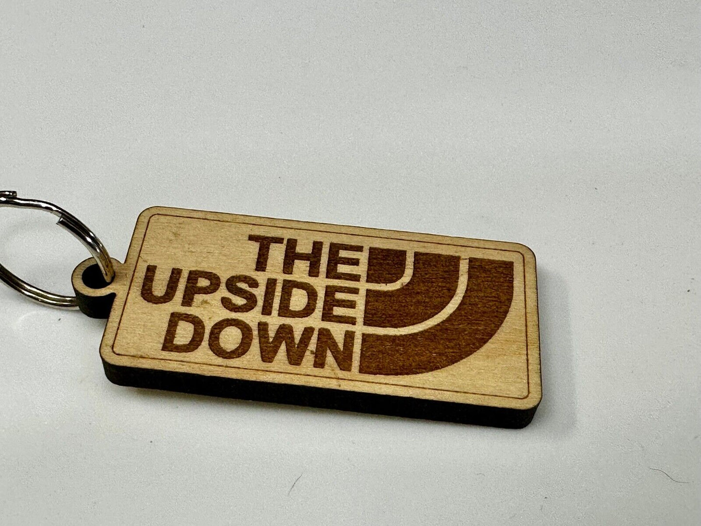 The Upside Down Promo Wood Keychain - Key Ring Chain