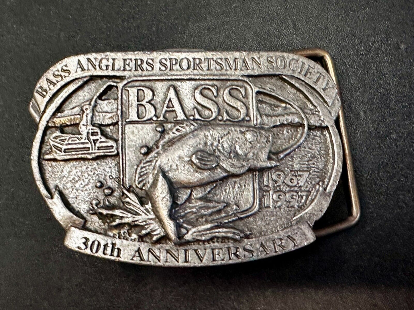 Bass Anglers Sportsman Society 30th Anniversary Club Belt Buckle