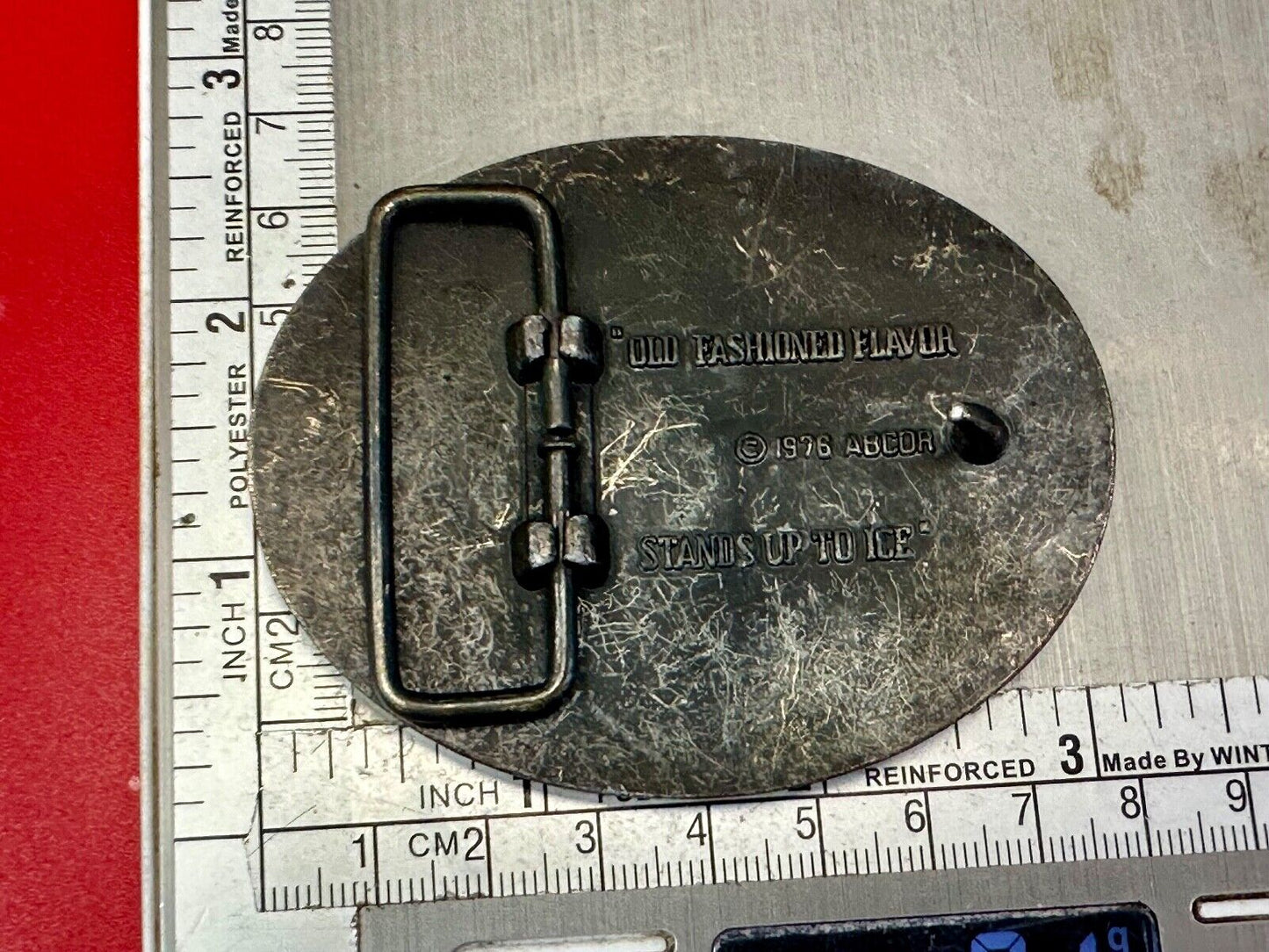 BARRELHEAD ROOT BEER MUG SODA ADVERTISING VINTAGE 1970's BELT BUCKLE by ADVOR