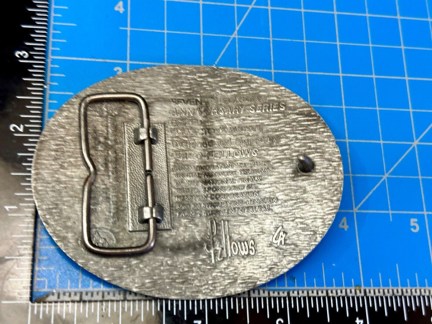 1989 National Finals Rodeo NFR Award Design Medals Belt Buckle