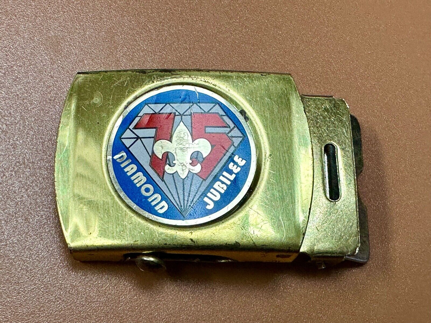 Vintage BSA Diamond Joublee 75 year celebration USA made belt buckle