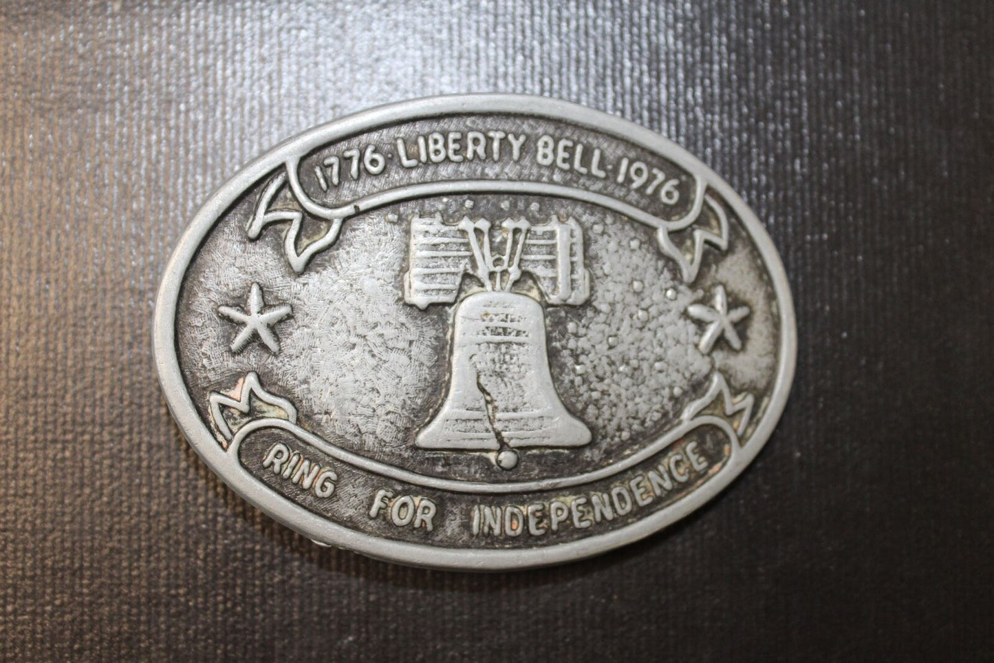 VINTAGE 1976 **LIBERTY BELL RING FOR INDEPENDENCE** BELT BUCKLE