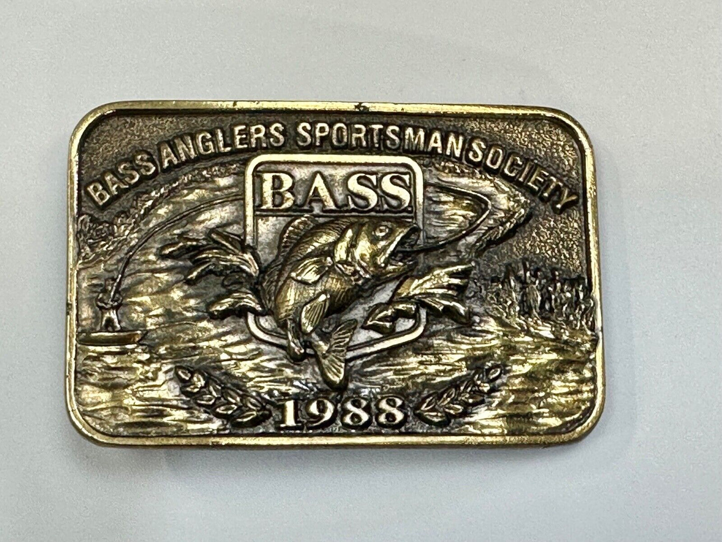 BASS Anglers Sportsman Society Fishing Club Great American belt buckle Co