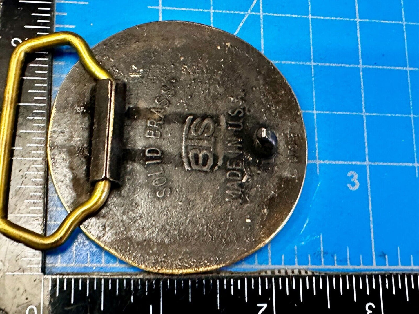 Bell System Telephone Telegraph Company Solid Brass Vintage 1978 BTS Belt Buckle