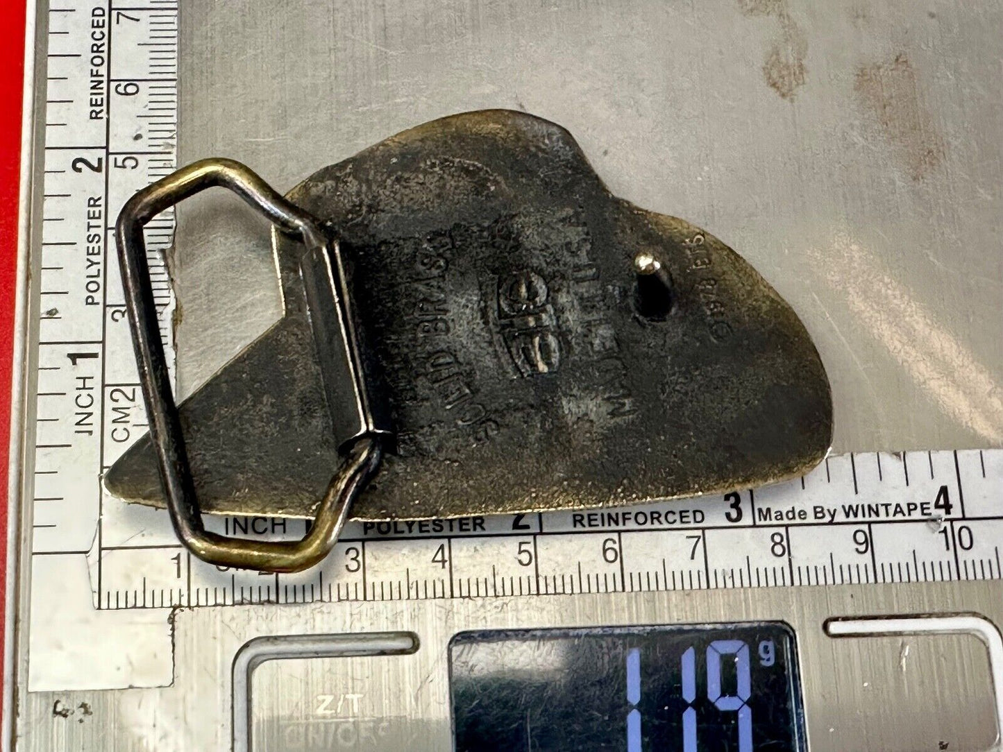 1978 BTS Cowboy Hat Figural Western Rodeo Vintage Cowboy Wearz belt buckle