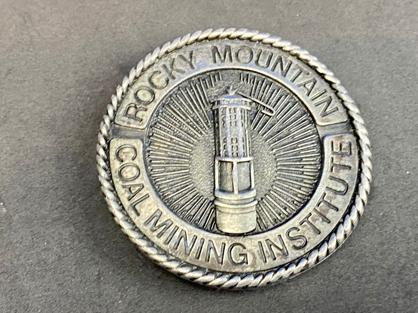 Vintage 1982 Silvertone ROCKY MOUNTAIN COAL MINING INSTITUTE Belt Buckle