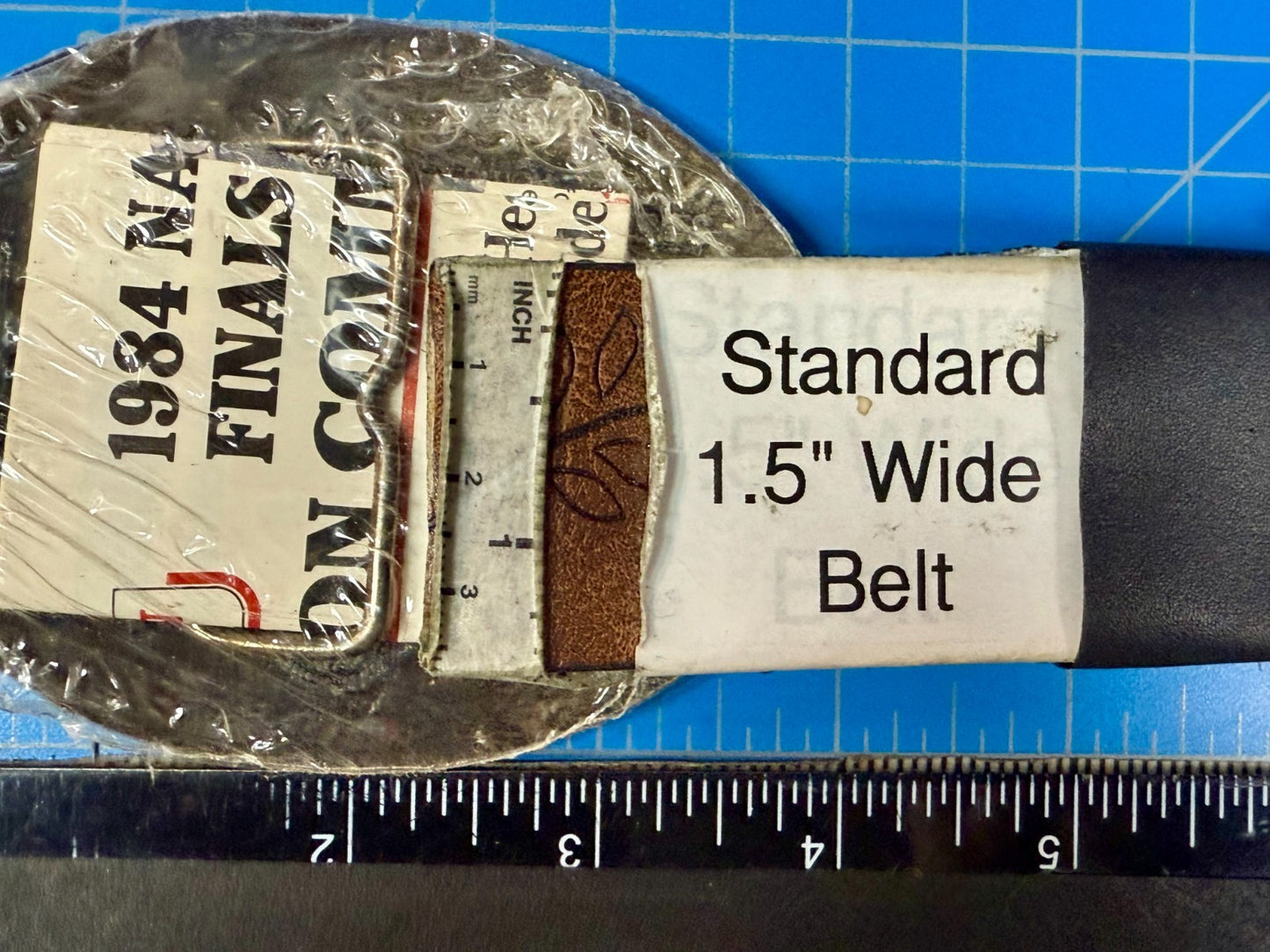 1984 Hesston NFR National Finals Rodeo Cowboys Western Sealed Belt Buckle