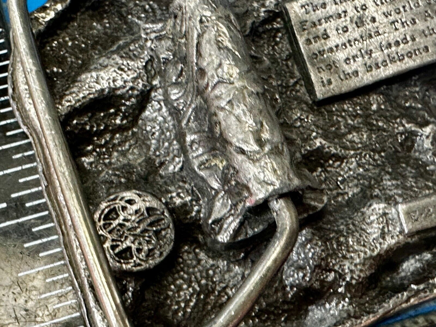 The American Farmer Feeds The World Tractor Farming Commemorative Belt Buckle