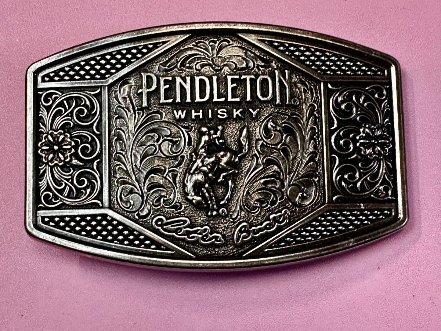 2022 Pendleton Whiskey Let'er Buck Rodeo Cowboy Montana Silversmiths Belt Buckle