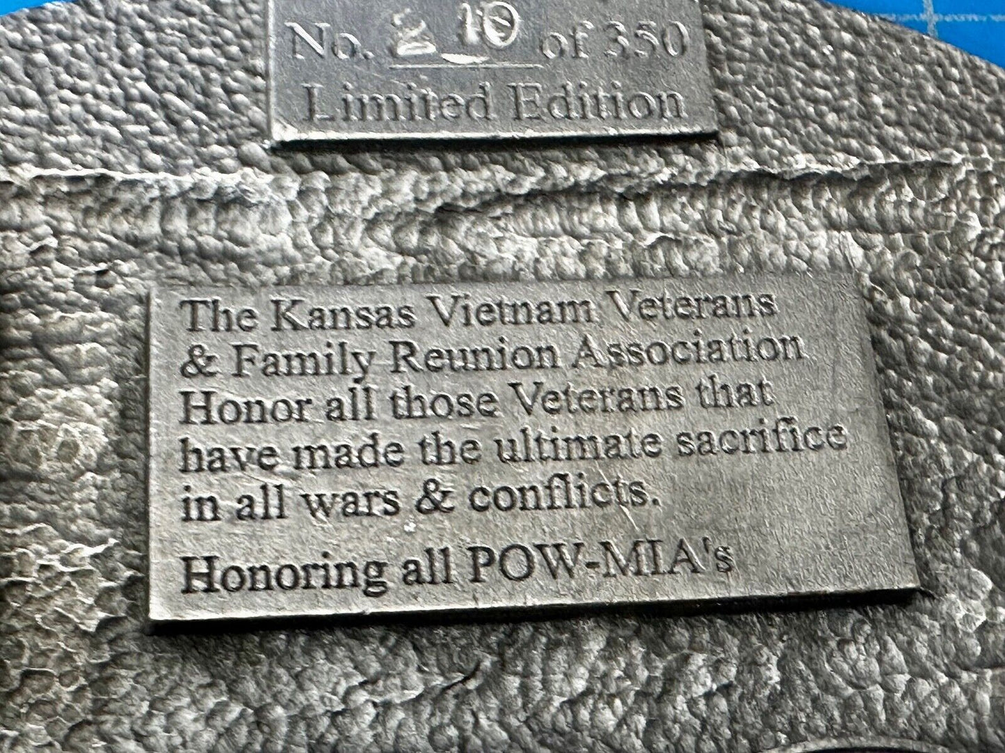 The Kansas Vietnam Veterans Family Reunion 19th Annual Commemorative Belt Buckle