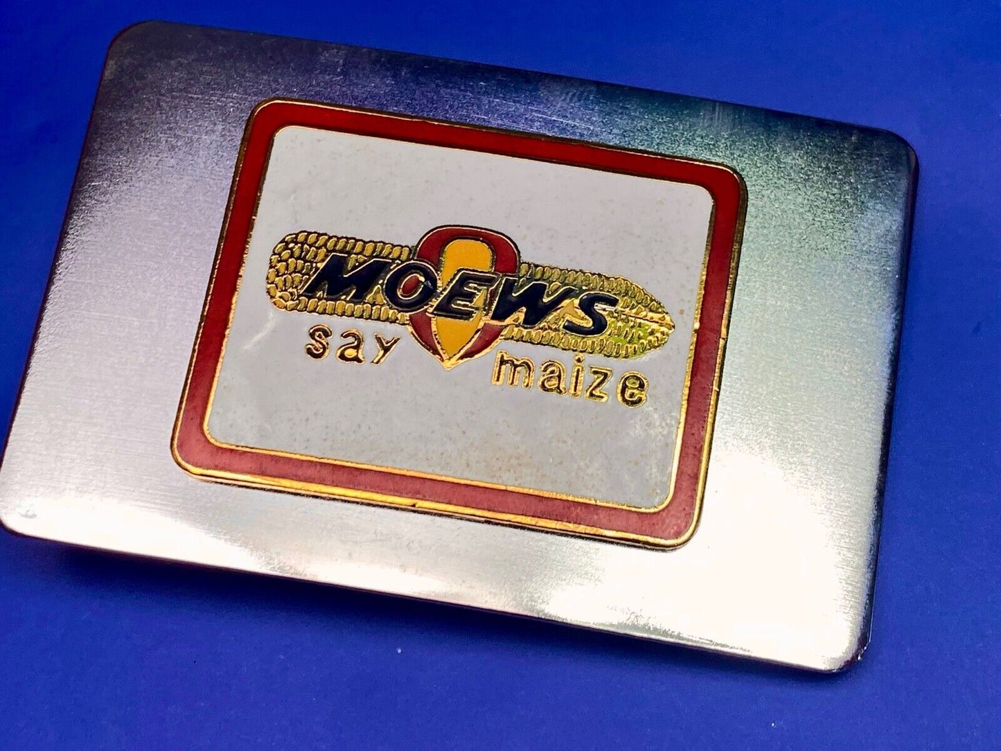 Nos Moews Corn Maize Moews Seed Company Granville Il Rectangular Belt Buckle