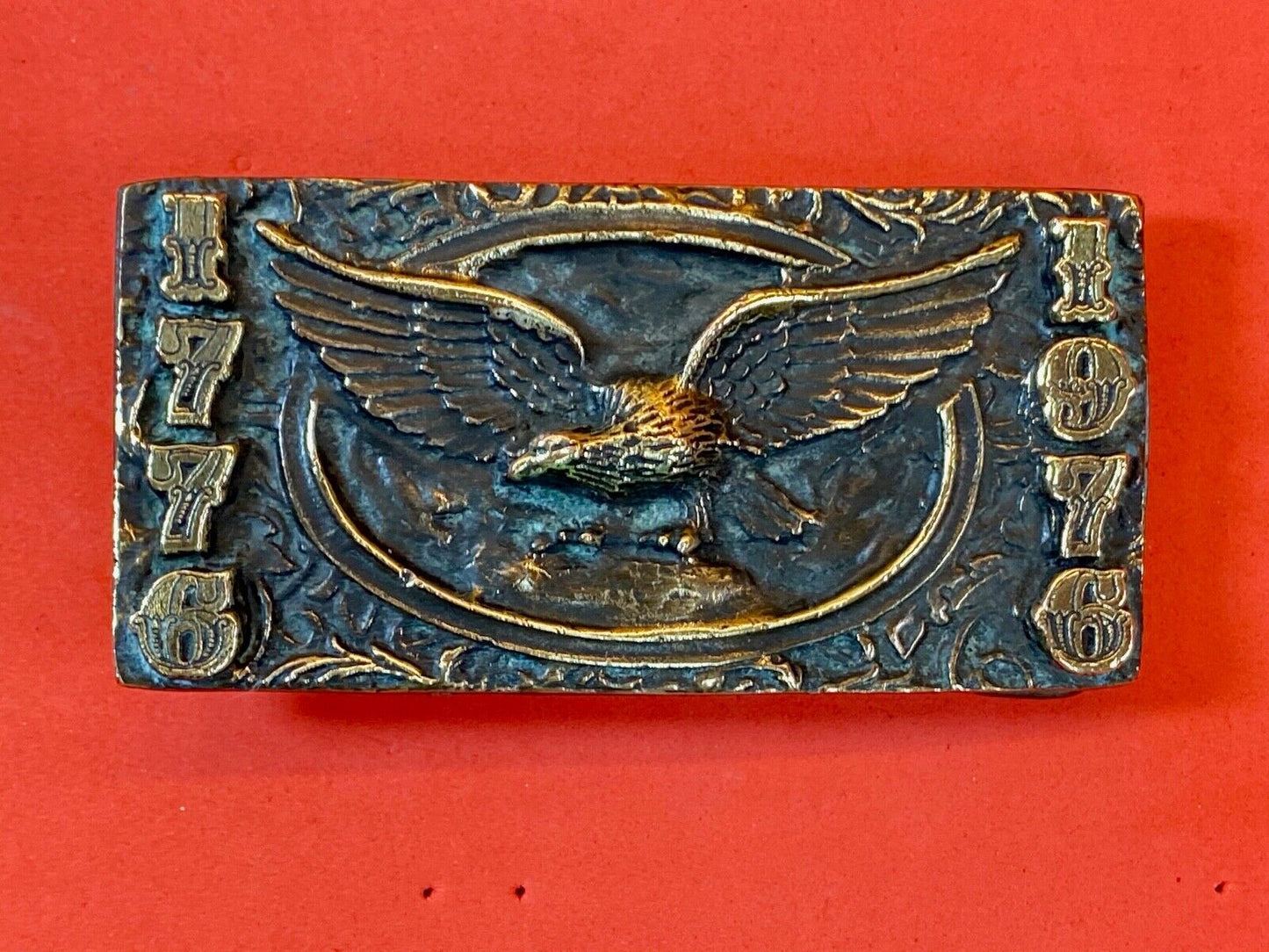 1976 - 1776 Bicentennial Celebration Belt Buckle American Eagle By Adezy Denver