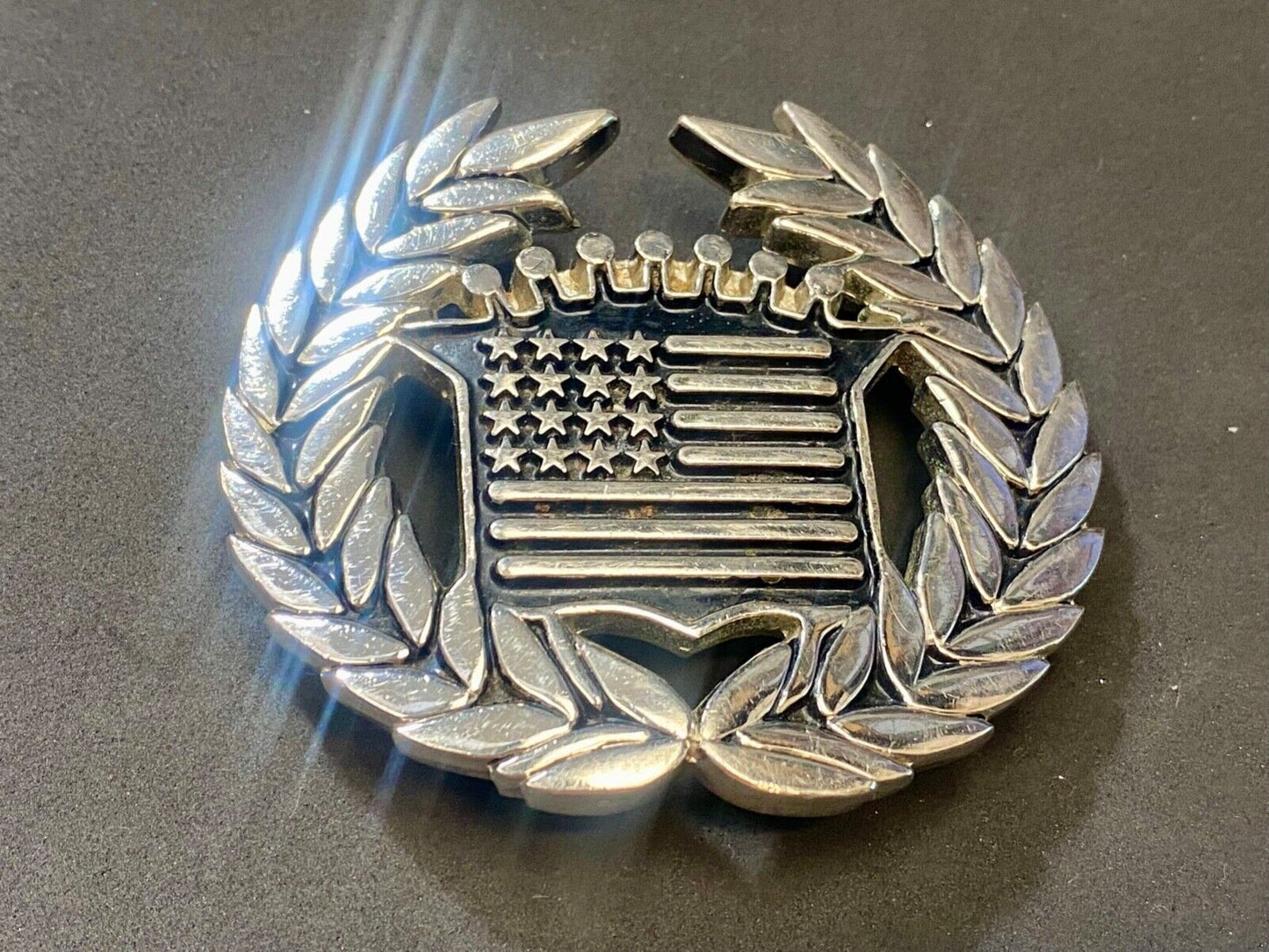 Vintage Cadillac Emblem Flag Large Belt Buckle by Famous Stars and Straps