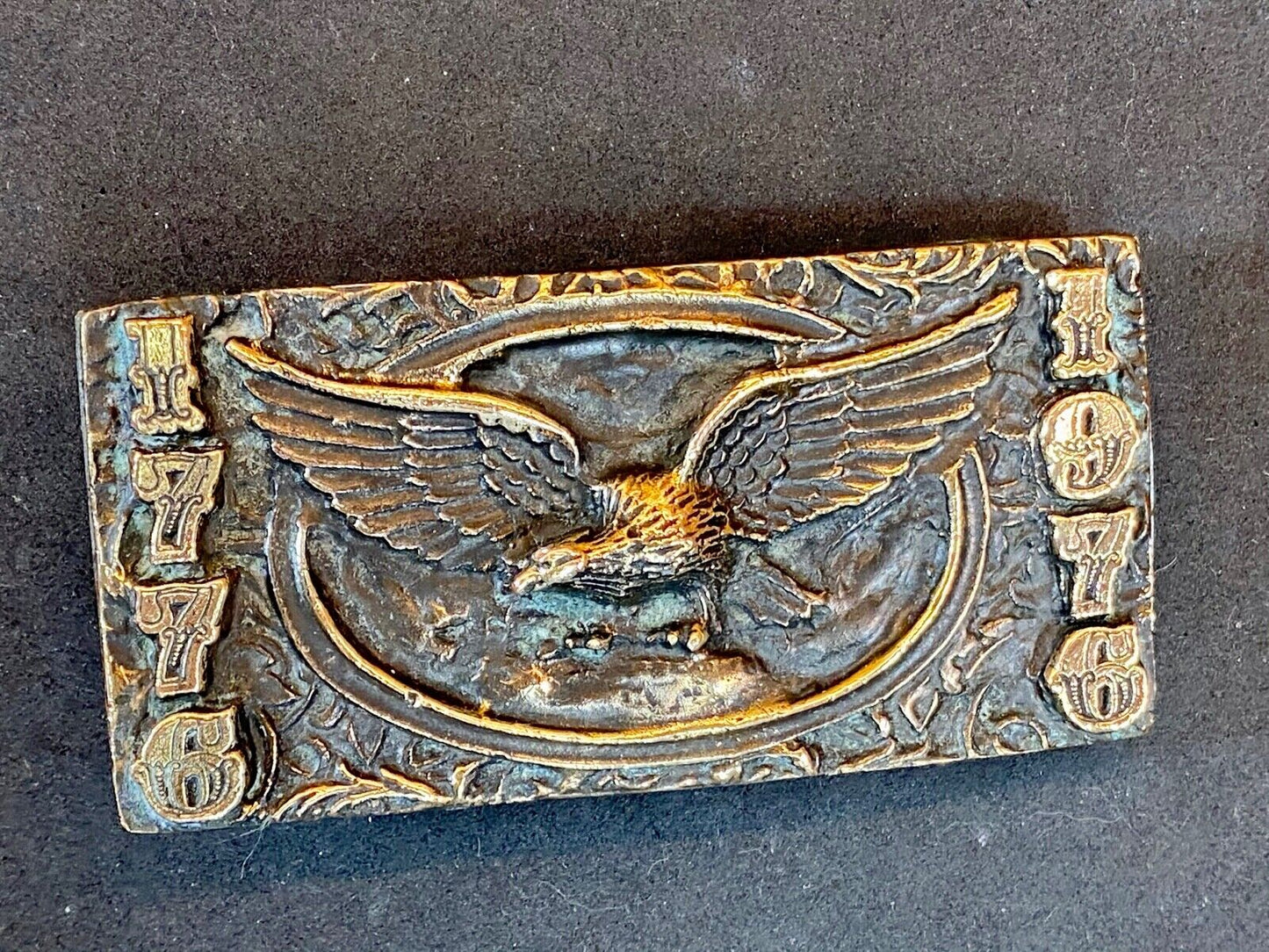 1976 - 1776 Bicentennial Celebration Belt Buckle American Eagle By Adezy Denver