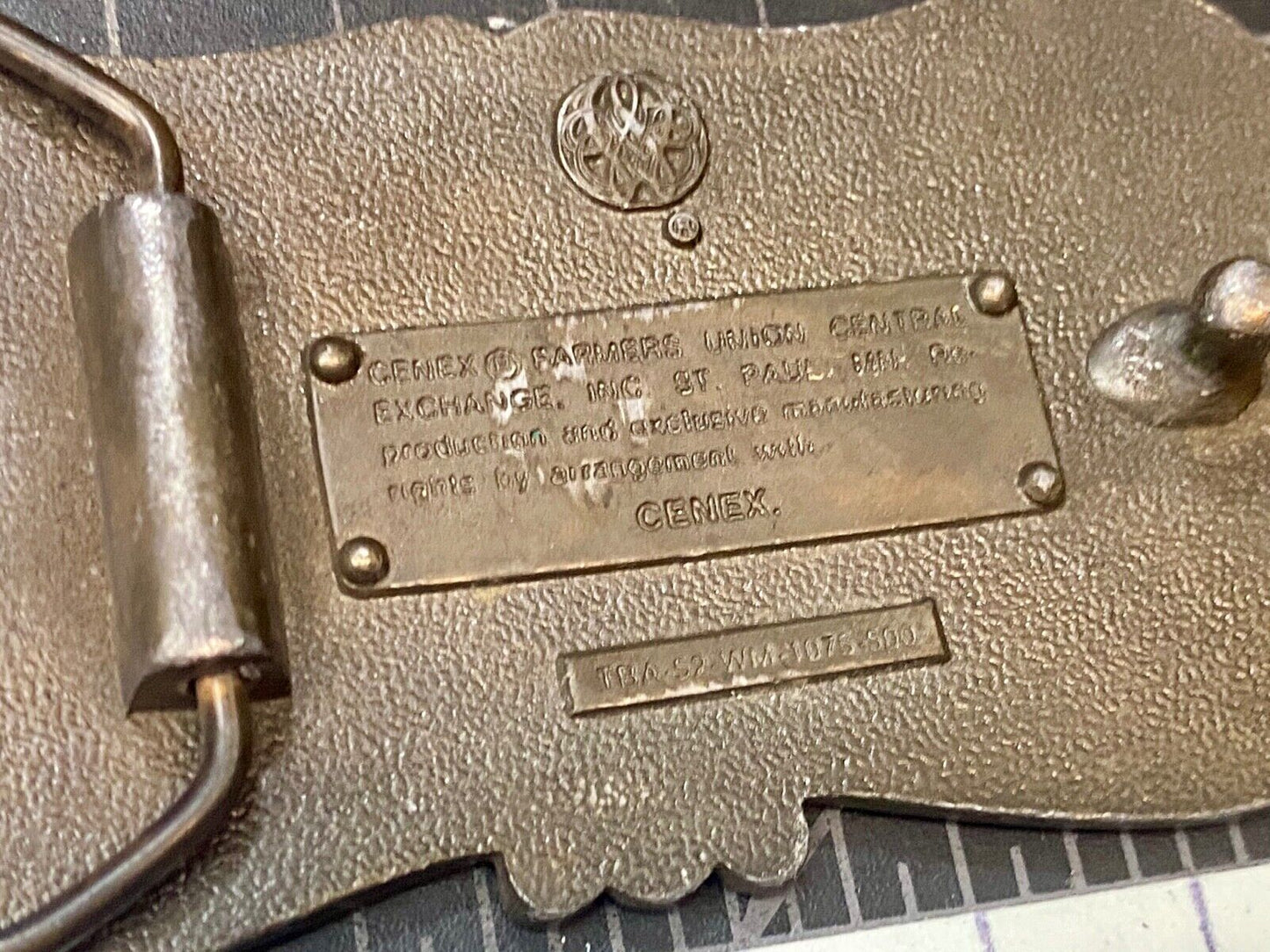 Vintage Belt Buckle CENEX The Customer is the company! Farmers Union Exchange
