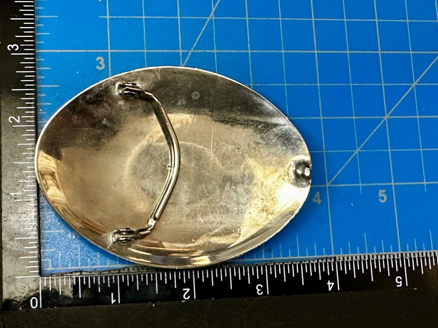 THUNDERBIRD Zuni Native American Artist Belt Buckle BC Makers Mark B Cayaditto
