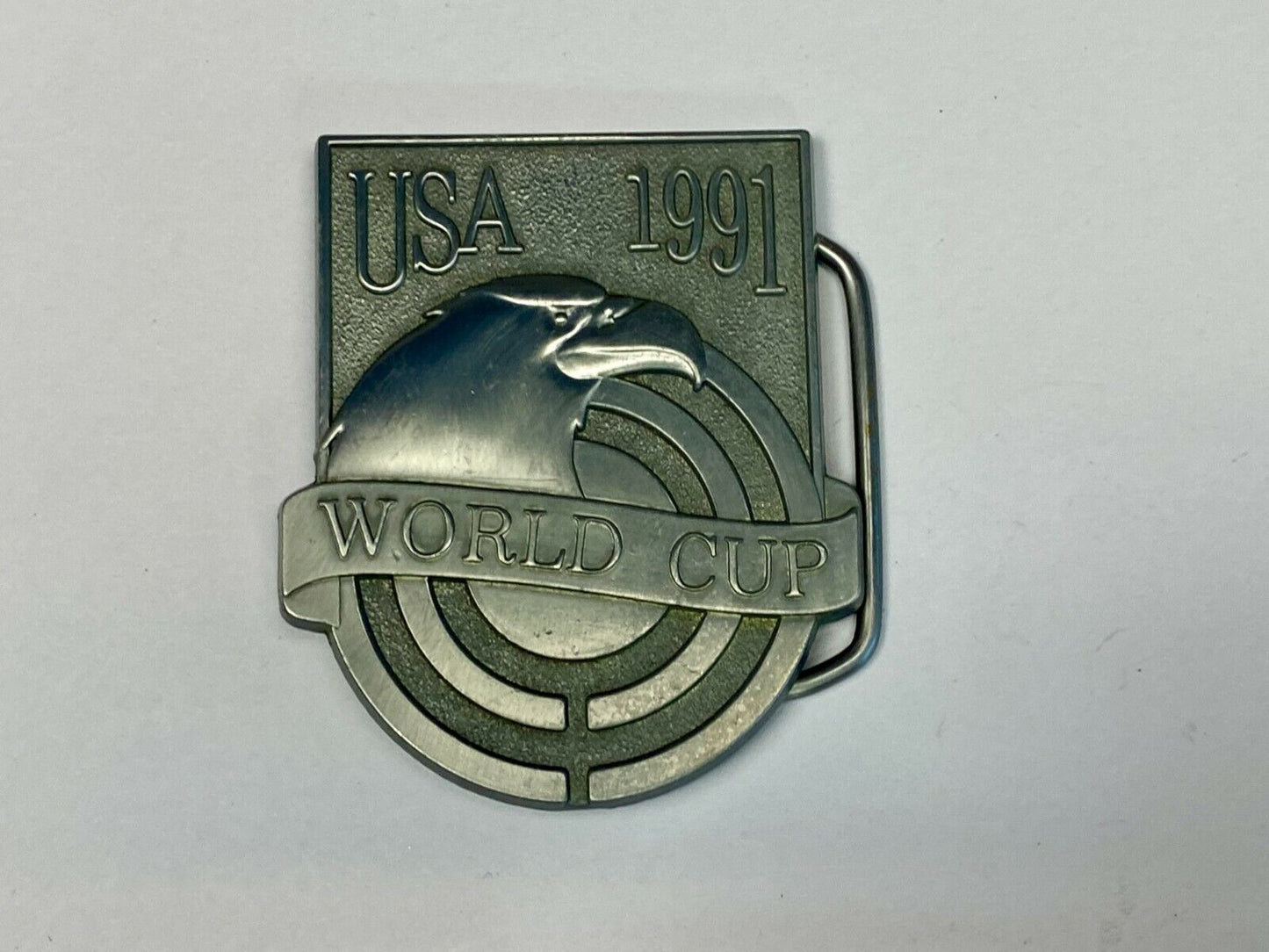 Usa World Cup 1991 Pewter American Eagle Emblem Belt Buckle