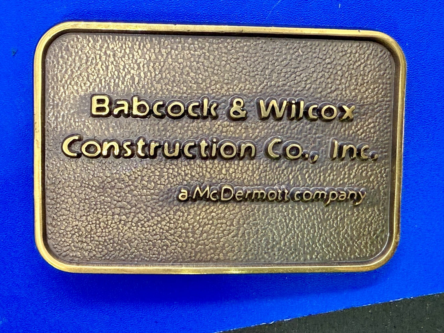 Babcock & Wilcox Construction Co. Commemorative Solid Brass Jadco Belt Buckle