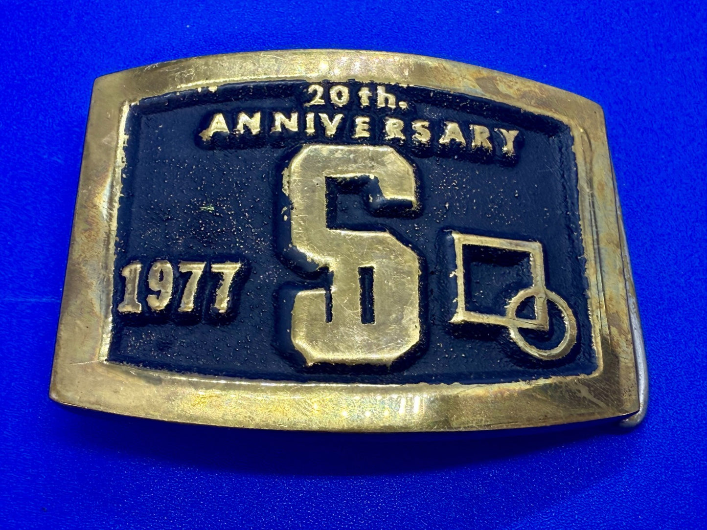 20th Anniversary S Company Logo Vintage 1977 Belt Buckle