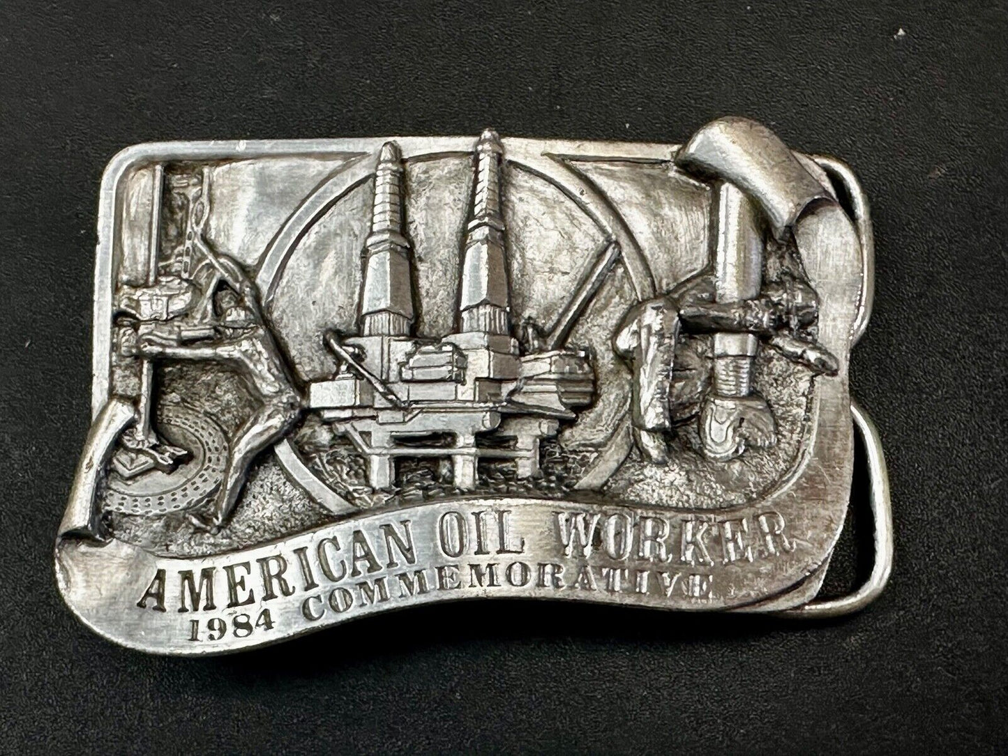 American Oil Worker 1984 Commemorative Arroyo Grande Belt Buckle