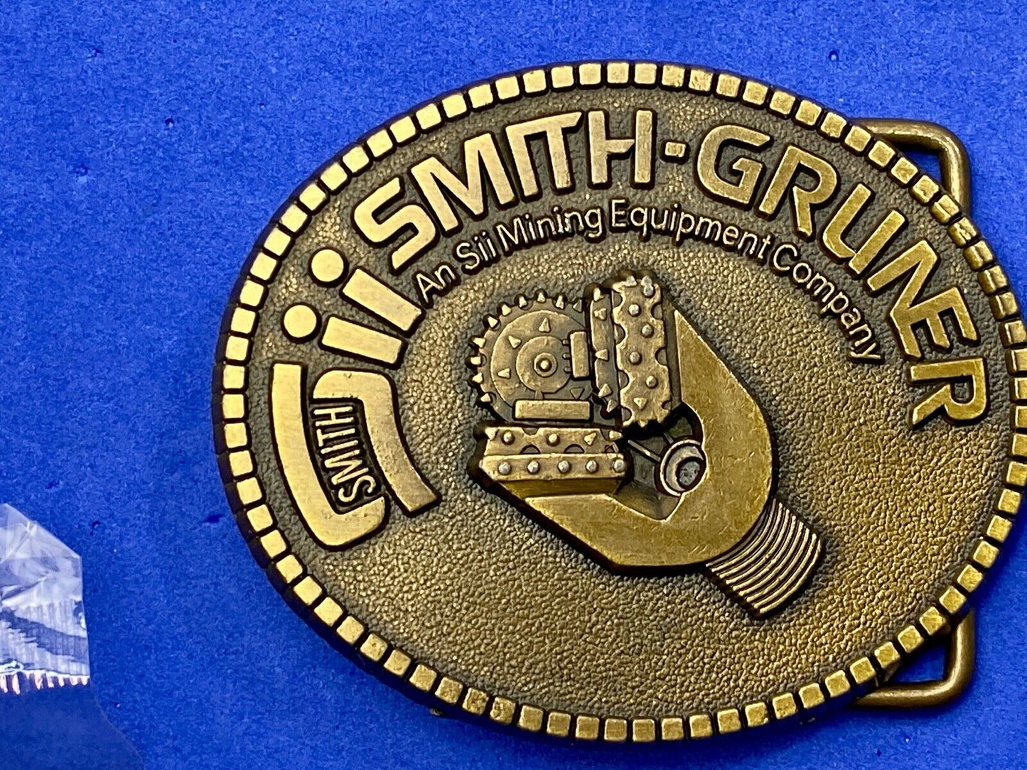 VINTAGE 1970s **SMITH-GRUNER SII MINING EQUIPMENT COMPANY** BELT BUCKLE