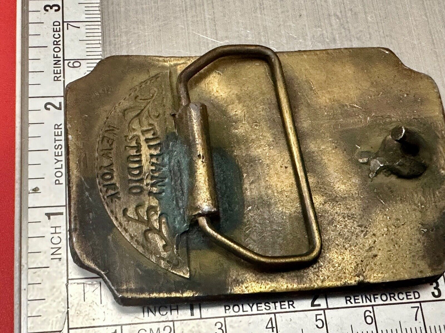 Vintage CB Radio Semi Big rig drivers Tiffany Studio belt buckle - engraved