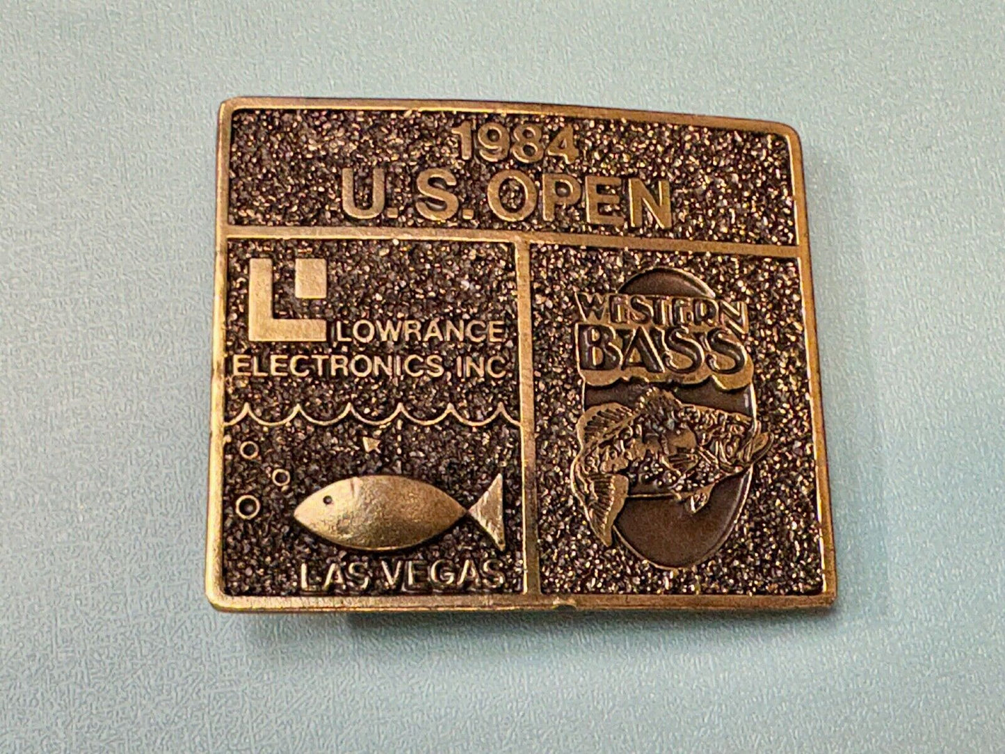1984 US Open -Western Bass Lawrence Electronics The Great American Belt Buckle