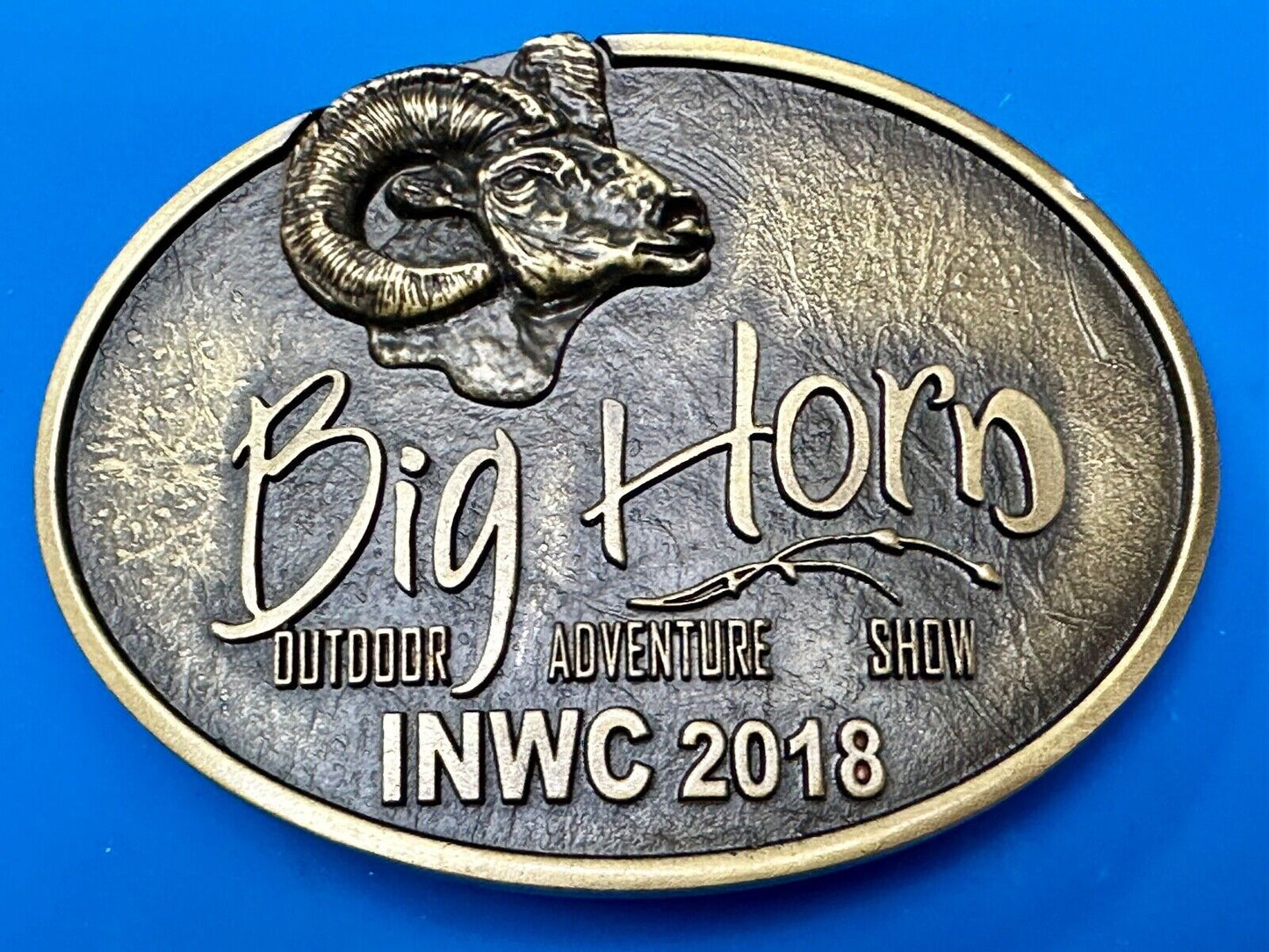 BIG HORN SHOW 2018 Outdoor Adventure Inland N.W. INWC Spokane WA Belt Buckle