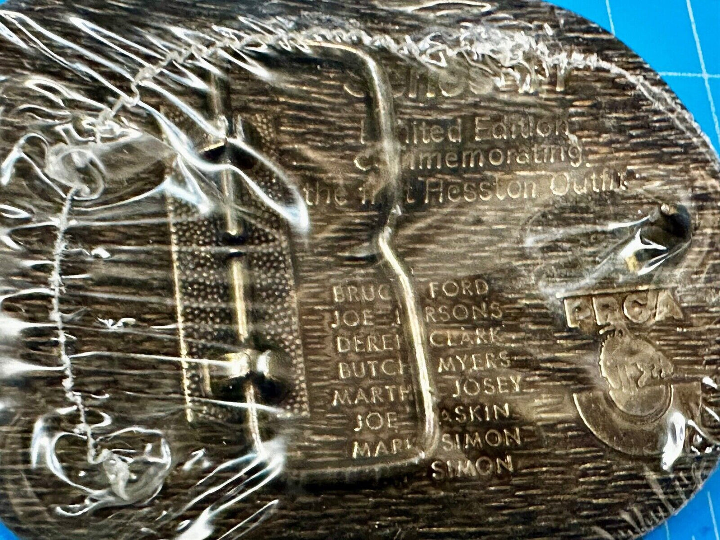 1985 Hesston Outlet Tournament RODEO NFR Vintage Commemorative NOS Belt Buckle