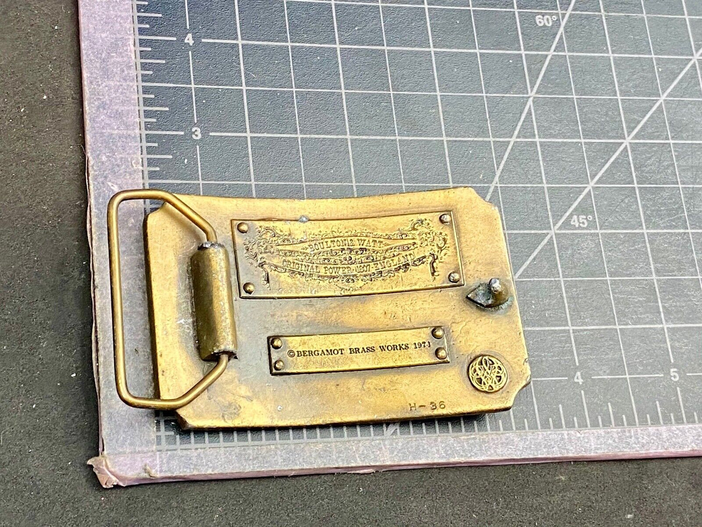 Vintage boat ship belt buckle