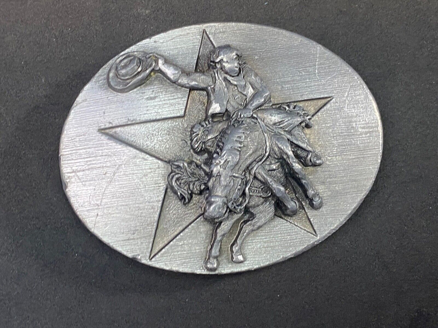 Vintage 1990'S Rodeo Star - P-66 Cowboy Western Belt Buckle By Bergamot