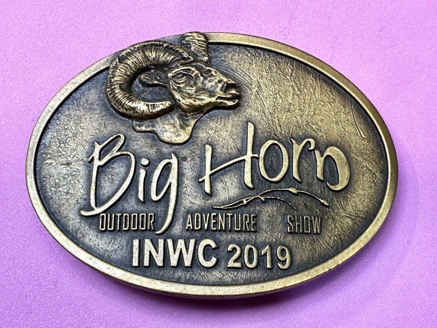 BIG HORN SHOW 2019 Outdoor Adventure Inland N.W. INWC Spokane WA Belt Buckle