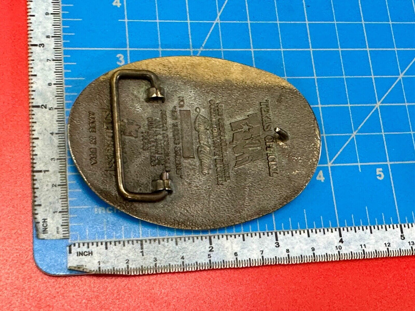 Texas Sesquicentennial 150 year celebration solid brass ADM belt buckle