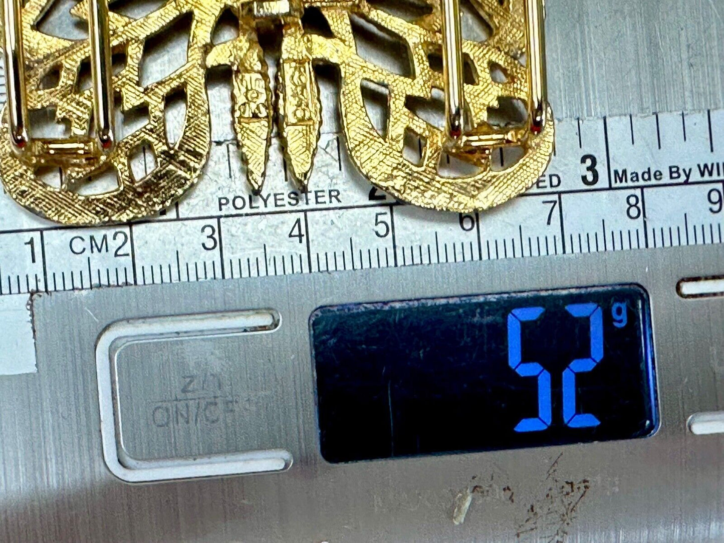 Beautiful BUTTERFLY gold tone two-piece interlocking Mimi Di N 1976 belt buckle