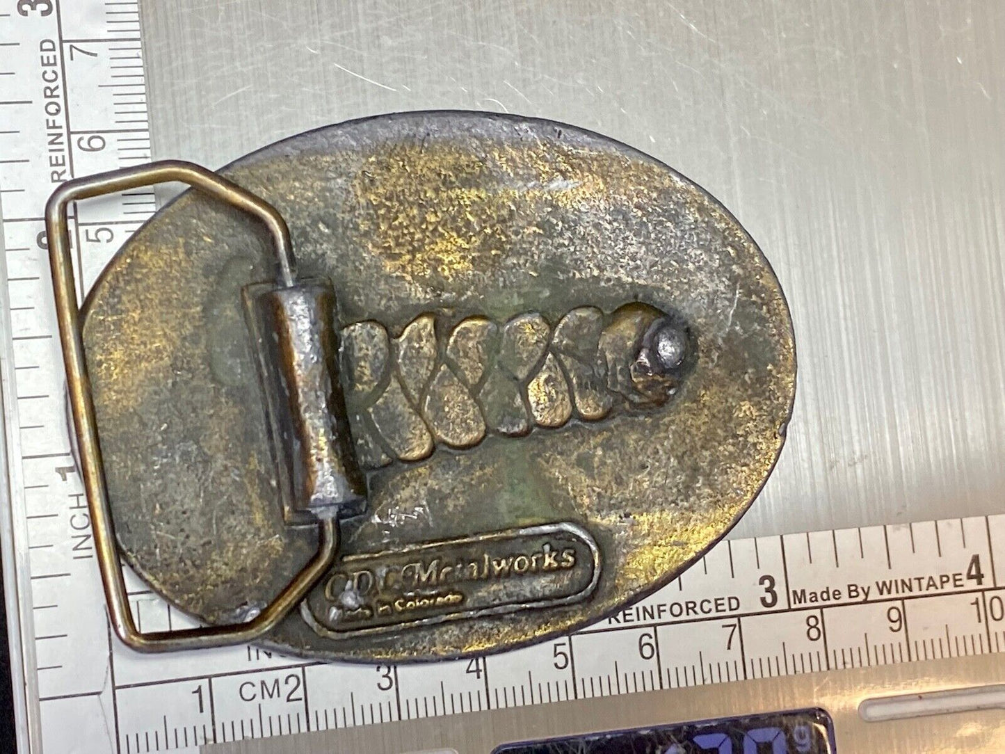 Vintage 1989 Montana - Big Sky Country Belt Buckle By Cdc Metalworks