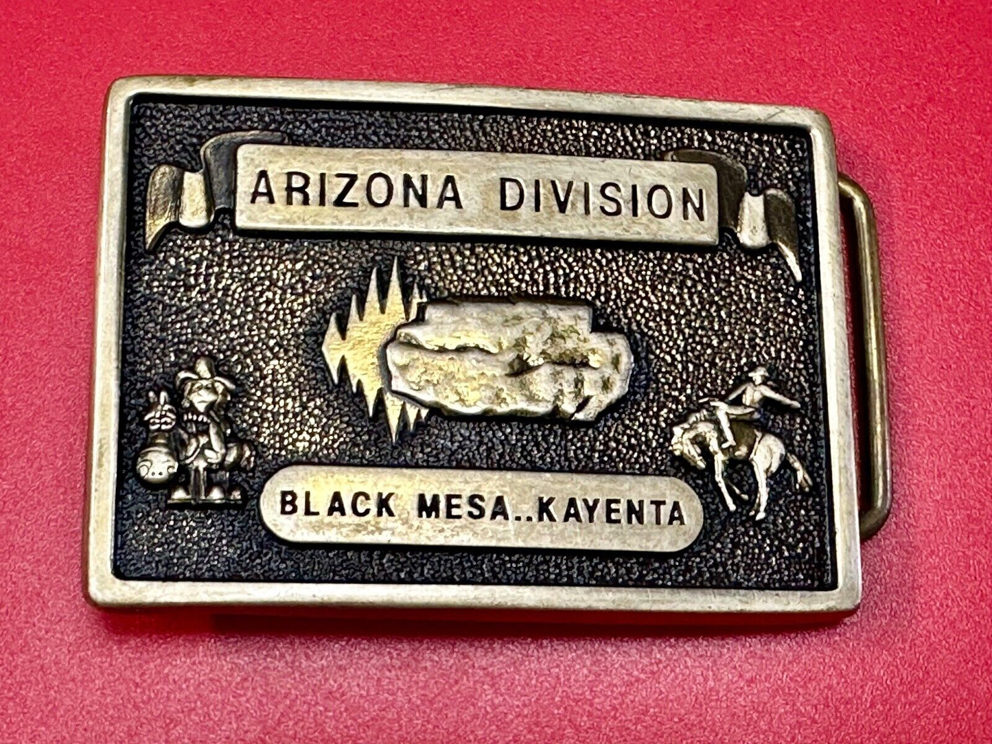 Arizona Division Black Mesa Keyenta Vintage Solid Brass BTS belt buckle