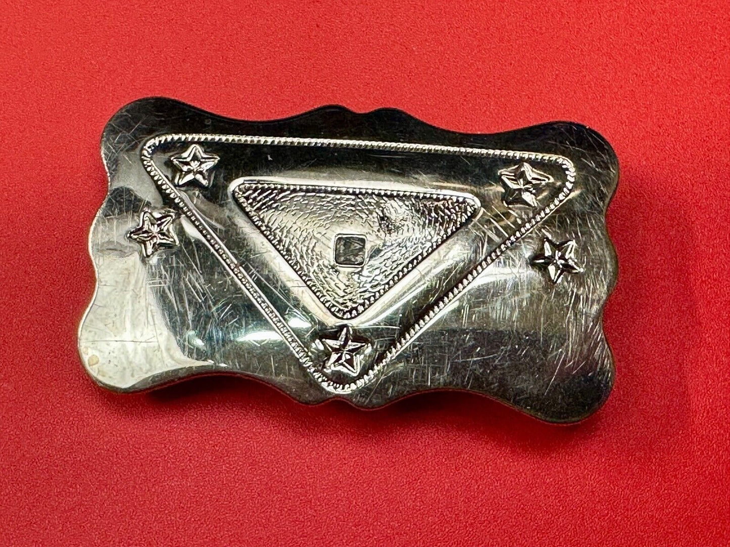Vintage Chambers ornate engraved project craft belt buckle - no centerpiece