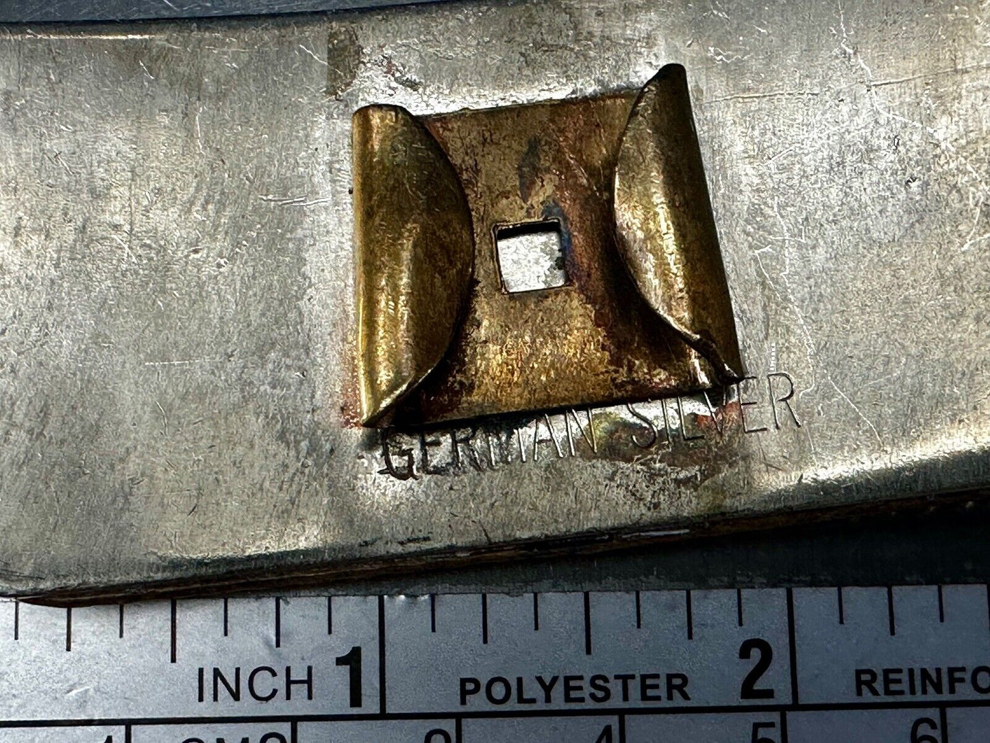 Vintage boat Anchor - Reflective two tone belt slide clip buckle