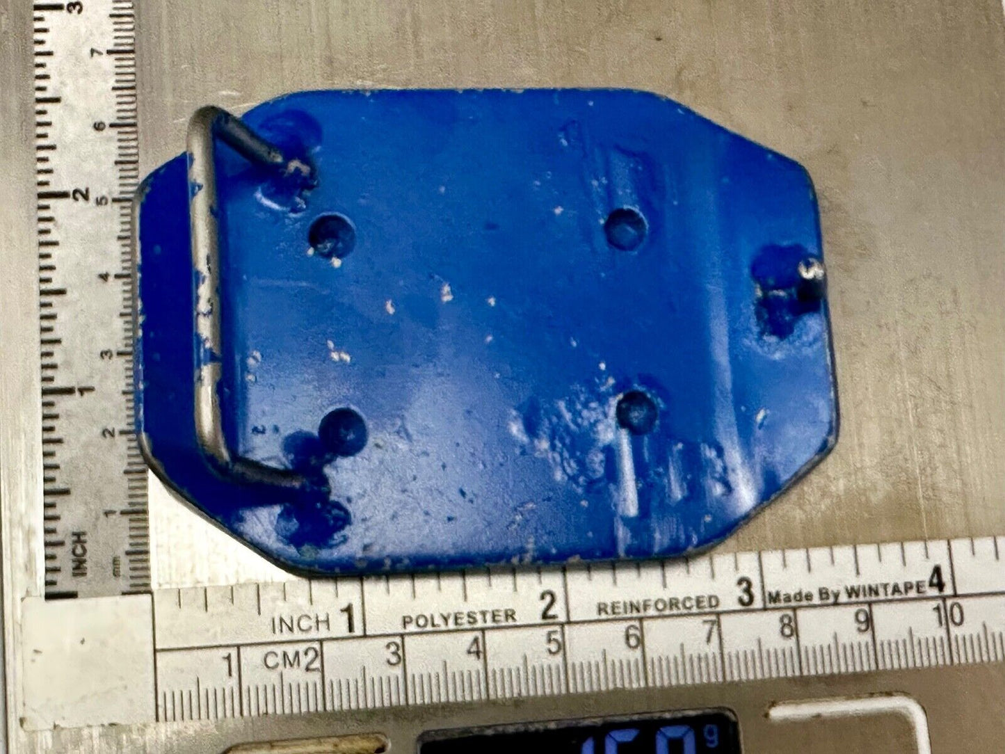 Unique Artisan Butterfly blue and silver tone raised Belt Buckle
