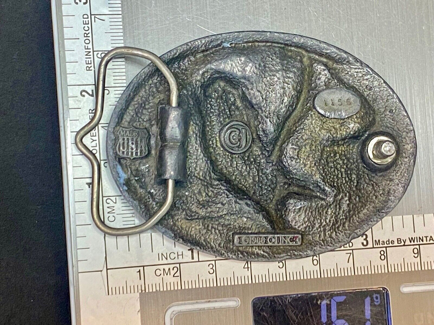 1988 Colorado American Patriotic Eagle Belt Buckle C&J