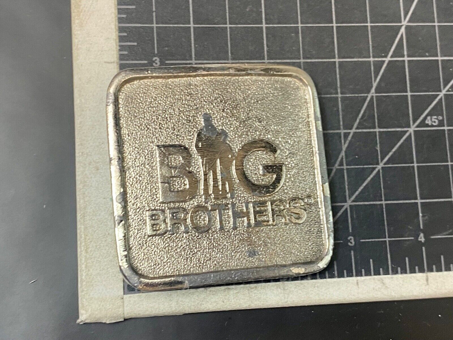 BIG BROTHERS COMMEMORATIVE BELT BUCKLE! VINTAGE! 1970s! WYOMING STUDIO ART WORKS